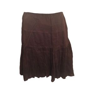 Brown Cotton Skirt